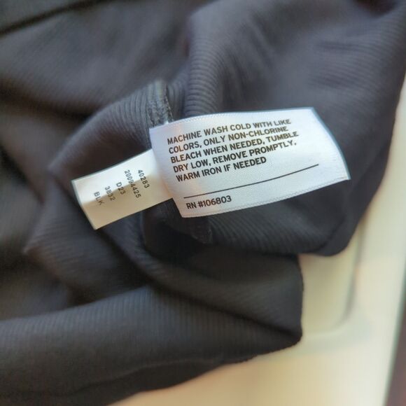 Duluth Trading Company Ribbed Tank Top Womens Large Black Shelf Bra - Picture 7 of 7